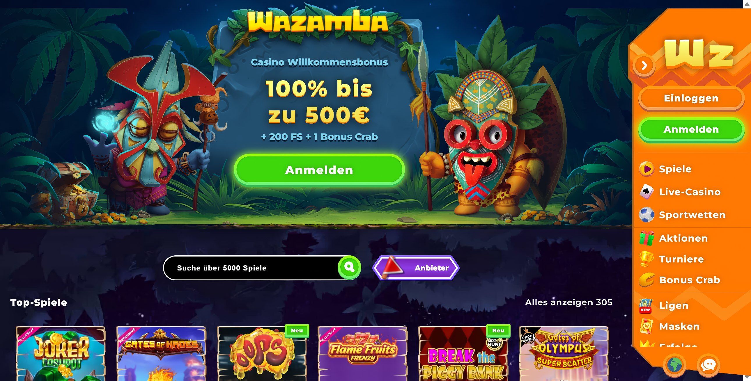 Wazamba desktop screenshot 1